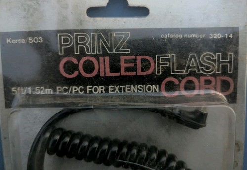 Prinz No.320-14 PC/PC flash Ext. cord 5' coiled NOS - Picture 2 of 2