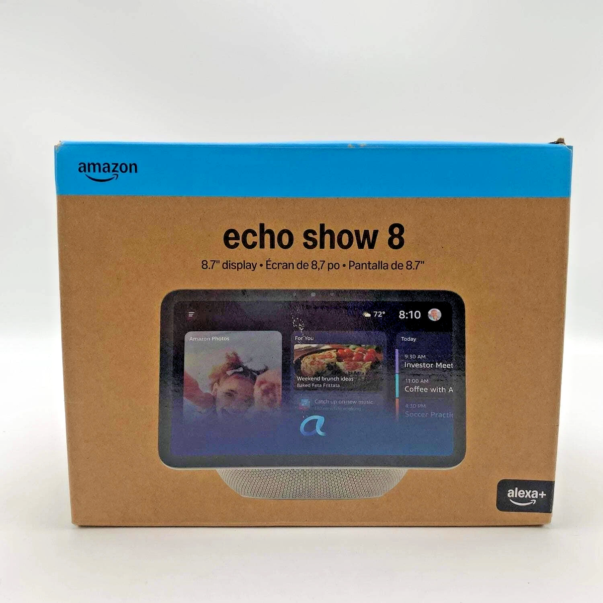 Newest Amazon Echo Show 8 (Gen 4) White - MD6NE4 - Alexa+ Smart