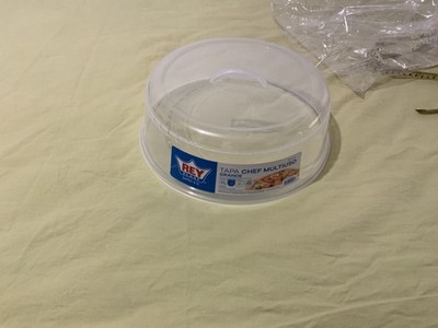 Rey Plast Peru Microwave plate Cover 10'' Microwave Splatter Cover, Clear
