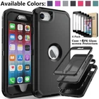 For iPhone 6 7 8 Plus SE 2 3 Protective Shockproof Cover Case + Screen Protector