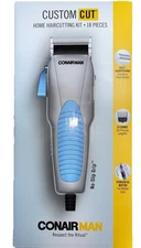 CONAIR Man Custom Cut Clippers 18-piece Haircut Kit Home Hair Cutting New in Box