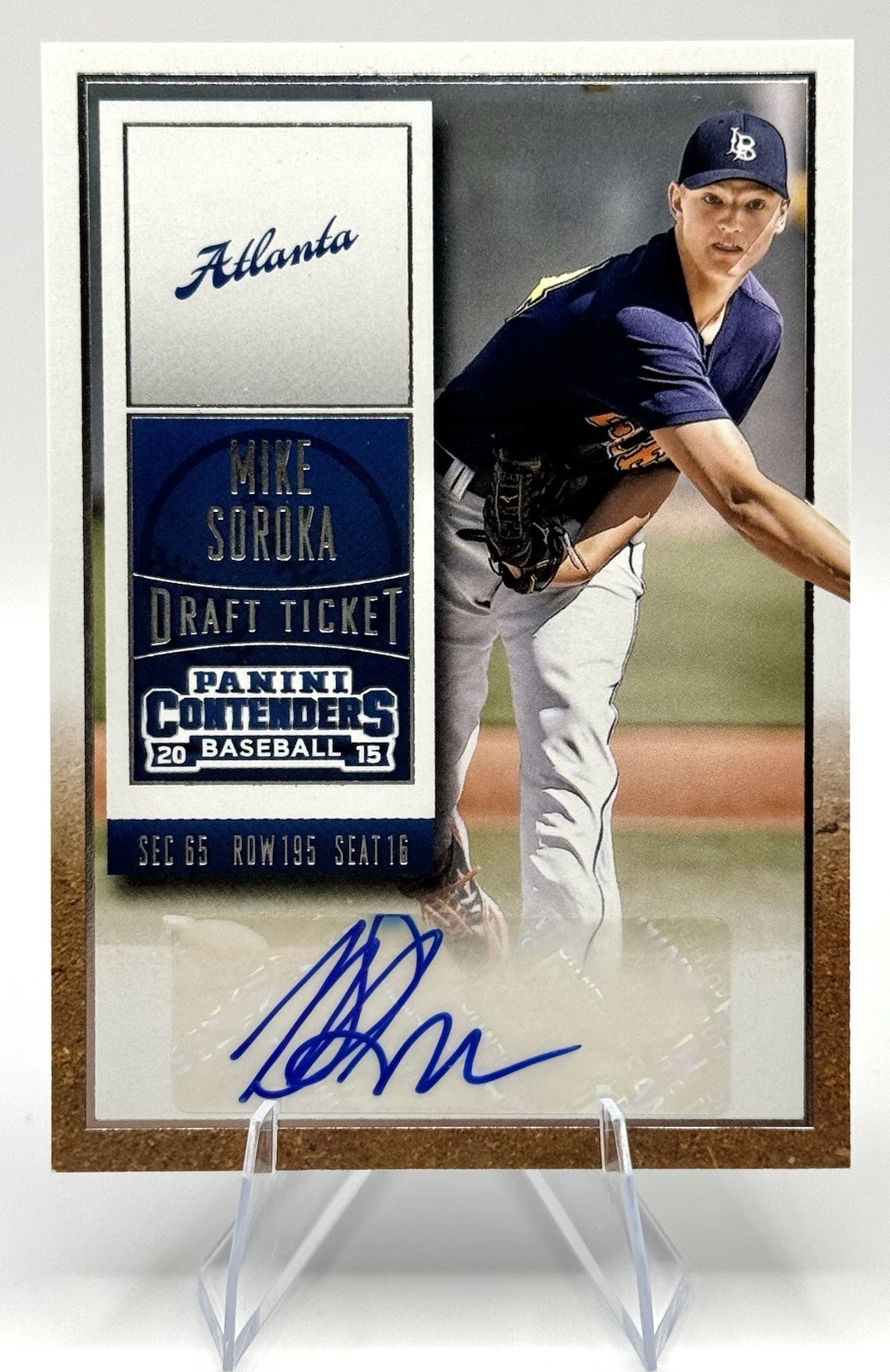 2015 Panini Contenders Draft Ticket Autograph #50 Mike Soroka RC Auto