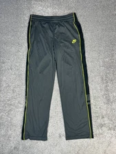 Nike Track Pants Mens Large Gray Mid Rise Drawstring Performance Training Gym