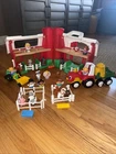 Vintage Fisher Price Little People Farm Barn Tractor Animals Figures Fence Lot