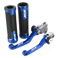 Blue Brake Clutch Lever Handlebar Grips For YAMAHA YZ 125 YZ250 YZ250F 426F 450F