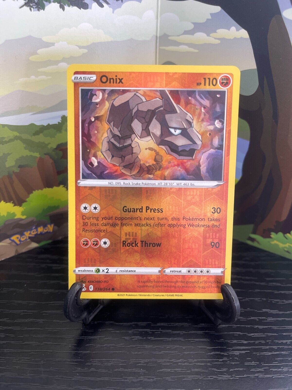 Onix 138/264 - NM / M - Fusion Strike Pokemon Card $2 Flat Shipping