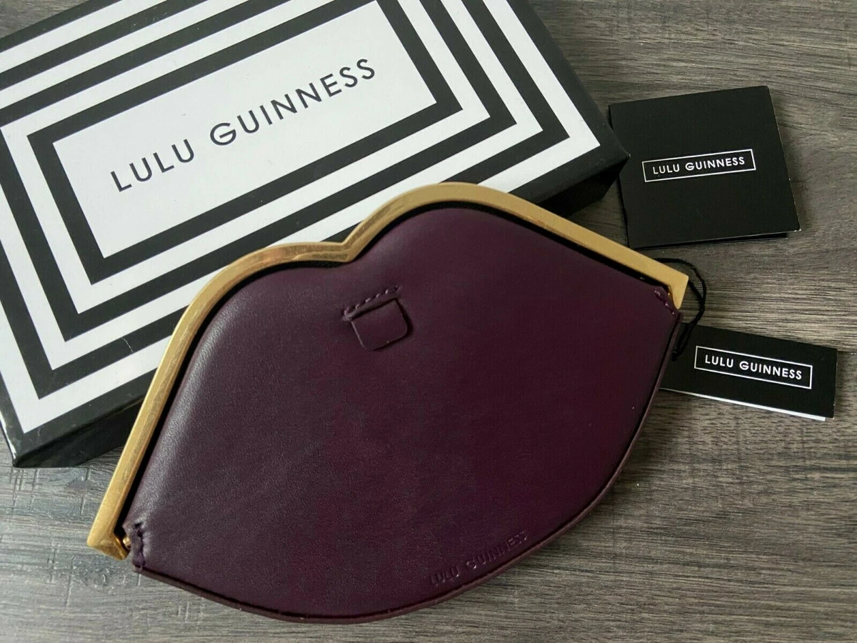 Porte-cartes Paillettes Or Lulu Guinness - Cuir Et Paillettes, Neuf Dans Sa Boîte