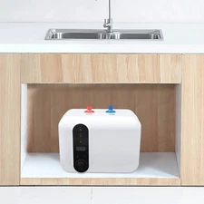 10L Electric Water Heater Compact Storage Tank For Kitchen Under Sink & RV Cabin