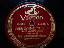 John Barbirolli 78rpm Single 12-inch Victor Records #11835 Replacement Disc