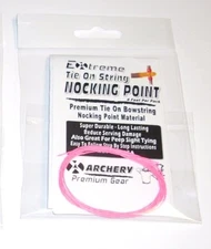 FLO PINK TIE ON BOWSTRING NOCKING NOCK POINT Archery Great For Silencers & Peep 