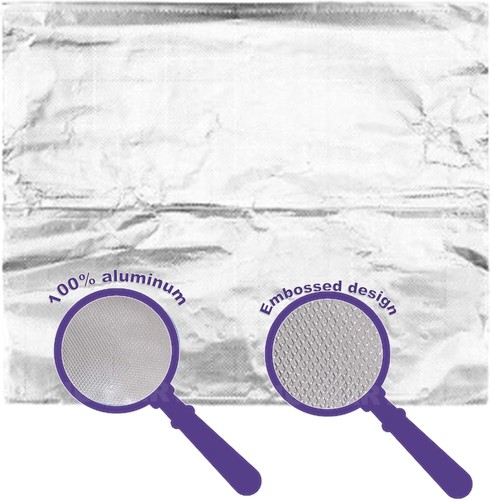 200 12x10" pre-cut aluminum foil sheets, heat-tolerant, w/ dispenser - Picture 5 of 9