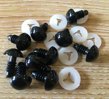 Sicherheitsaugen Spielzeug schwarz Kunststoff 5 mm bis 30 mm EN71-3 REACH zertifizierte Teddybären