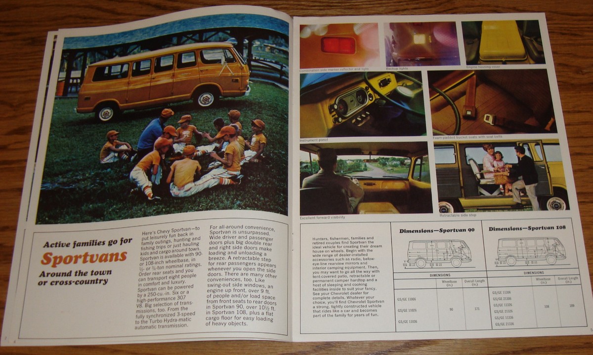 Original 1970 Chevrolet Chevy-Van & Sportvan Sales Brochure 70 | eBay