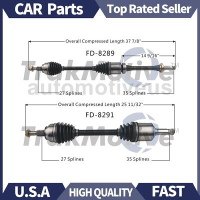 Front CV Axle Shaft CV Joint 2X TrakMotive For Ford C-Max 2013 2014 2015 2016