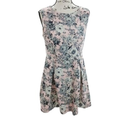 Forever 21 Dress Womens Size L Pink Floral Mid Century Modern Sleeveless A Line | eBay Forever 21 Dress Womens Size L Pink Floral Mid Century Modern Sleeveless A Line | eBay