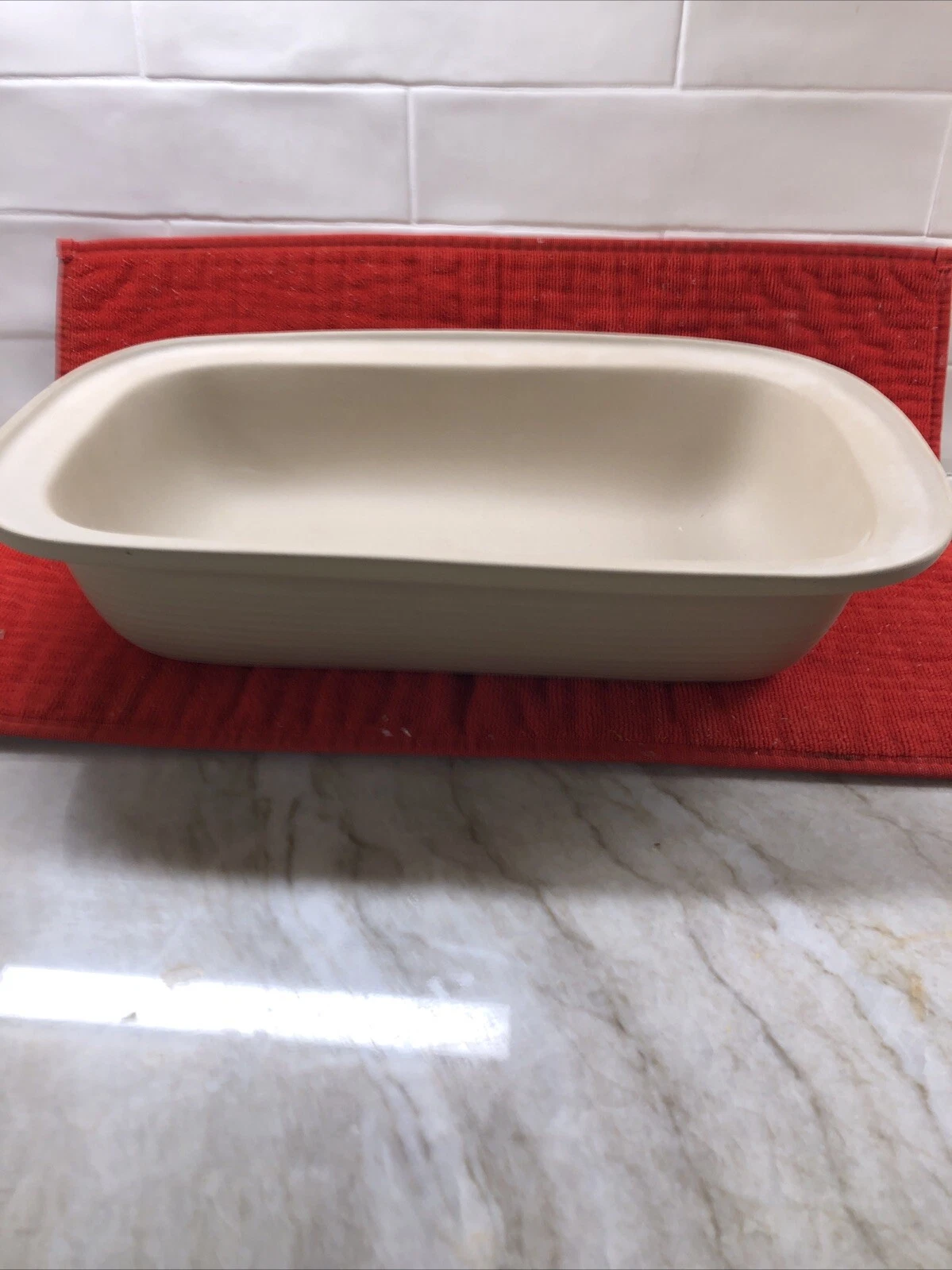 Pampered Chef Family Heritage Collection Roasting Pan 17”x 11”x4” Never Used