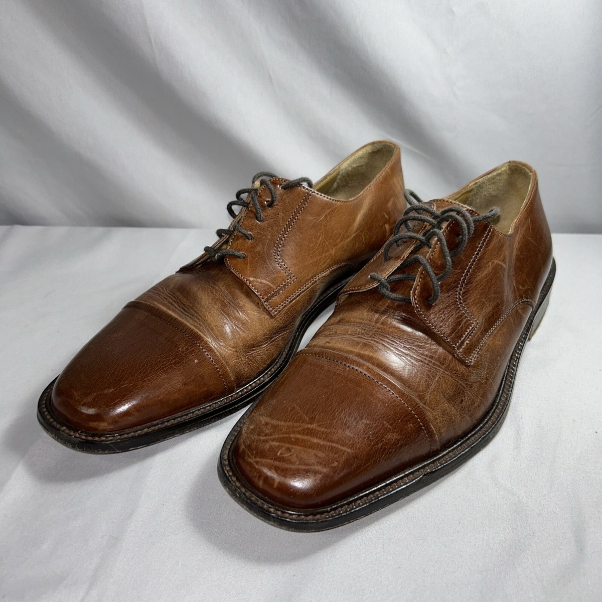 Johnston & Murphy Mens Size 9M Brown Leather Novick Cap Toe Lace Up Oxford Shoes Johnston & Murphy cap-toe oxford shoes Brown | Mercari main image 2