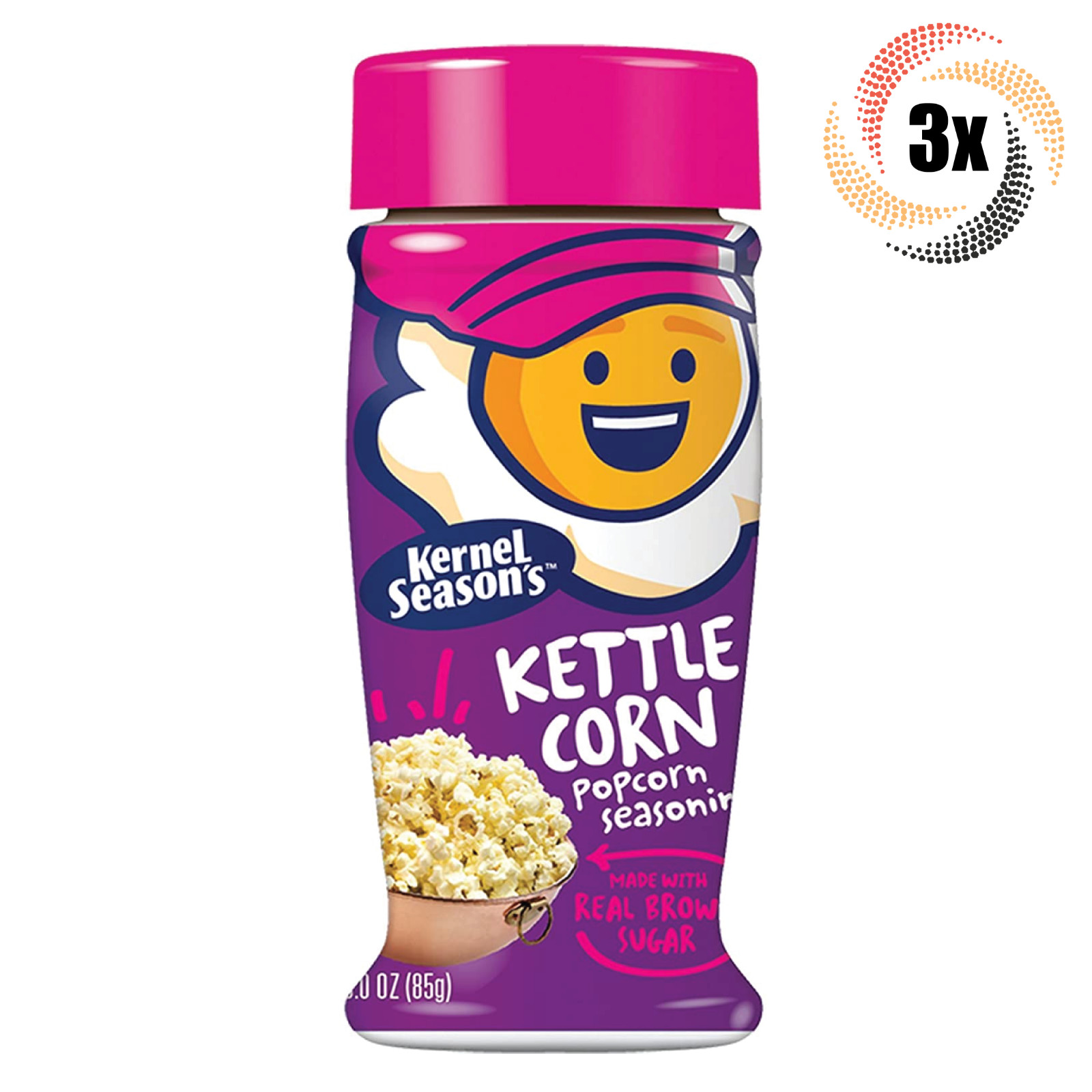 3x шейкера Kernel Seasons Kettle Приправа для попкорна с кукурузным вкусом 3 унции 4390₽