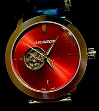 Aragon A191RED Ultra Open Heart Automatic 50mm