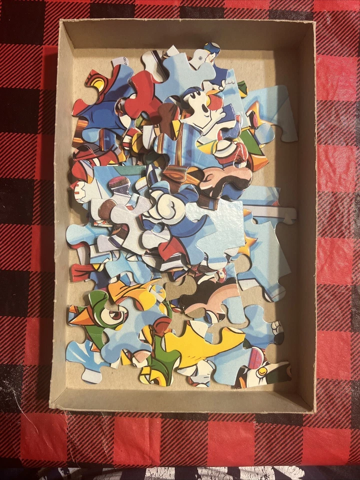 Vintage MB Puzzle NINTENDO SUPER MARIO Bros. 60 piece 1989 LUIGI BOWSER MUSHROOM - Image 4 of 4