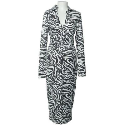 Rotate, Maxikleid, Größe: 38, Schwarz/Weiß, Elasthan/Polyester, Zebra #PCH