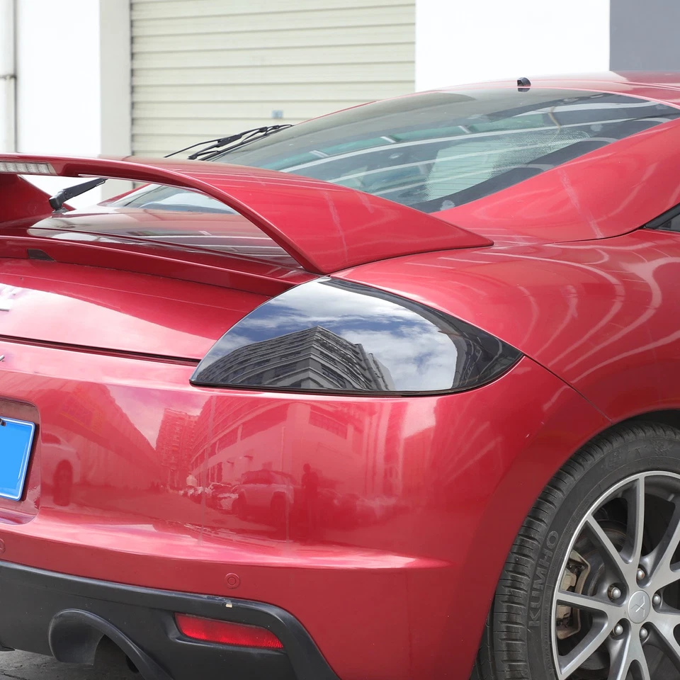 Cubierta protectora de moldura negra ahumada de luz trasera ABS para Mitsubishi Eclipse 2006-11 Foto 3 de 4