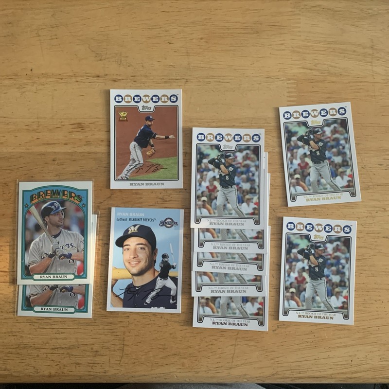 Ryan Braun 24 Card Lot. Brewers