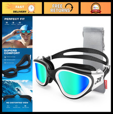 Polarized Swim Goggles - Anti-Fog, Upgraded for Adults, Men & Women, Comfortable
