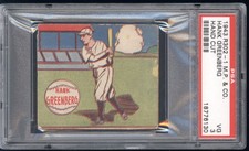 PSA 3 R302-1 Hank Greenberg HOF 1943 MP CO PSA 3 Hand Cut Tigers HoF'er