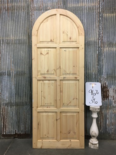 Arched French Single Door (36x96.5) Panel Doors, European Styled Doors T4