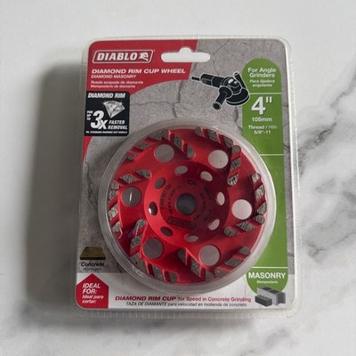 (J) Diablo - DMACW0400 4'' Diamond Rim Cup Wheel for Masonry