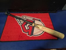 Juan Brito GAME USED SIGNED Victus BAT Cleveland Guardians Cracked