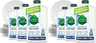 Seventh Generation Dish Soap Refill Free & Clear Sensitive 50 oz 6-Pack Bulk