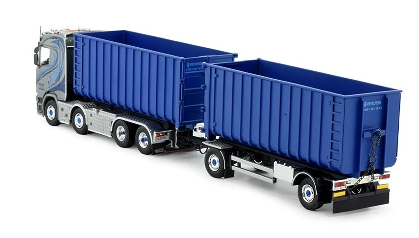 TEKNO, SCANIA S 8x4 con rimorchio ribaltabile a 2 assi VIKTOR WEBER, 1/50, T... - Immagine 2 di 4