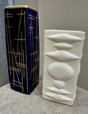 Vintage Set Of 2 Ceramic Vases Futuristic Design Home Decor