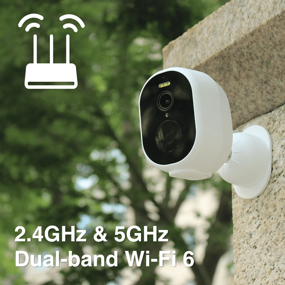 WiFi6 Dual Band Wireless Security Camera System Battery Powered 4MP In/Outdoor - Image 3 of 4