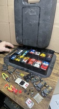 Vintage Slot Car Lot Tyco, A/FX etc FOR PARTS OR RESTORATION W/CARRY CASE