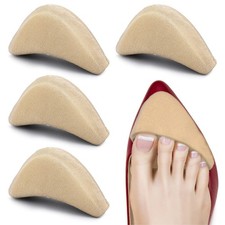 2 Pairs Soft Sponge Adjustable Shoe Filler, Big Toe Plug Foot Brace Pads Unis...