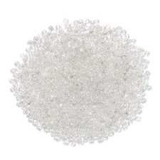 1600Pcs Glass Seed Beads, 1.5mm 15/0 Loose Mini Spacer Beads, Light Gray AB