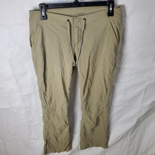 Columbia Pants Womens 6 Short Beige Nylon Stretch Hiking Bootcut Outdoor AL8088
