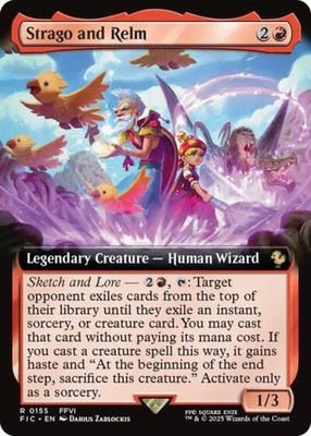 Strago and Relm (Extended Art) - NM Foil R : Commander: FINAL FANTASY