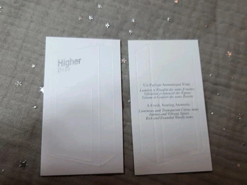 Carte Parfumée Perfume Card . C. Dior higher