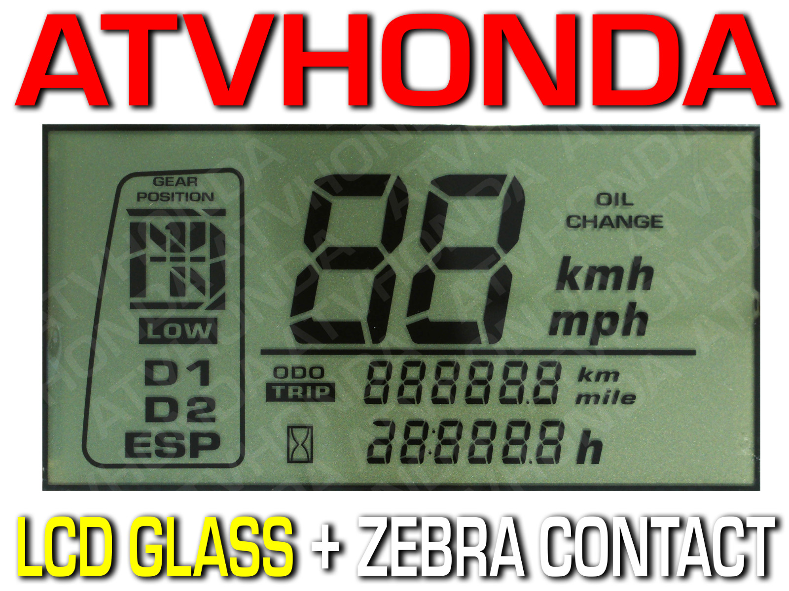 2001-2004 Honda Foreman Rubicon TRX500FA Glass LCD Display