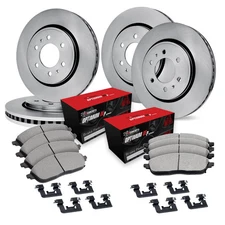 For Nissan Pathfinder 05-12 R1 Concepts Front & Rear Brake Kit w Optimum Pads