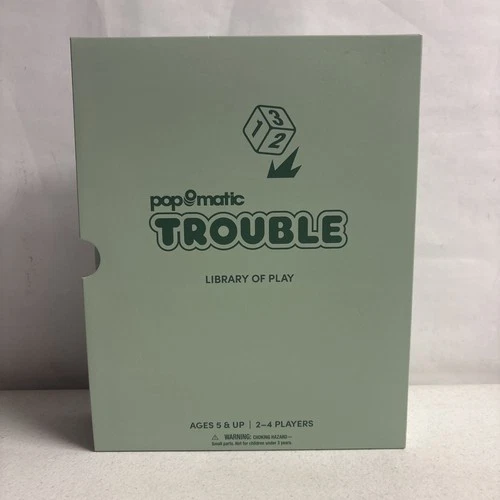 WS Bookshelf Library of Play Popomatic Trouble Board Game Hasbro Vintage Green
