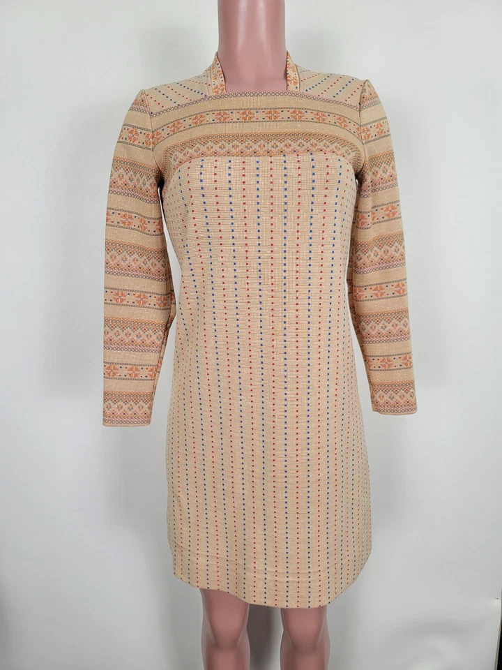 Vestido Corto Para Mujer Vintage Años 60 Era GAY GIBSON Cultura Pop Mod Gogo Talla 8 Foto 2 de 4