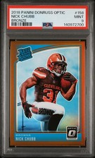 2018 PANINI DONRUSS OPTIC BRONZE #158 NICK CHUBB PSA 9