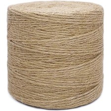 500FT Jute Twine Rope 3mm Natural Thick Garden String 3mm-4ply, Brown