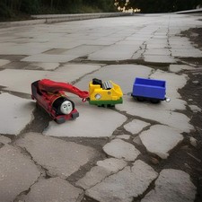 2013 Thomas  Friends Trackmaster Motorized HARVEY Wood Chipper  Blue Car