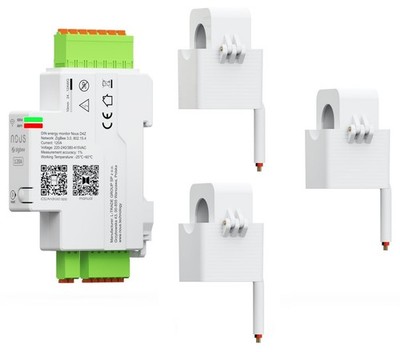 Nous D4Z Smart DIN Energiezähler, Smarte Energieüberwachung, Zigbee 3.0, 120A,